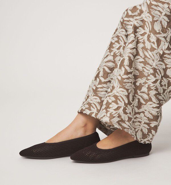 UNITED ARROWS green label relaxing「ウェルネスシアー ポインテッド フラットシューズ / ニットシューズ」|ローファー|