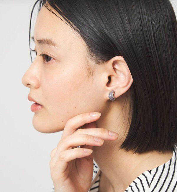 UNITED ARROWS green label relaxing「メタルフレーム マーブル イヤリング」|イヤリング|