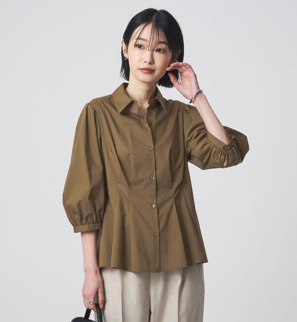 UNITED ARROWS green label relaxing「ウエスト タック フレア シャツ」|シャツ・ブラウス|