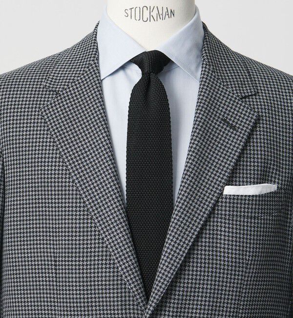 UNITED ARROWS green label relaxing「GLR ポリエステル ウォッシャブル ニット ソリッド ネクタイ ニットタイ」|ネクタイ・蝶ネクタイ|BLACK