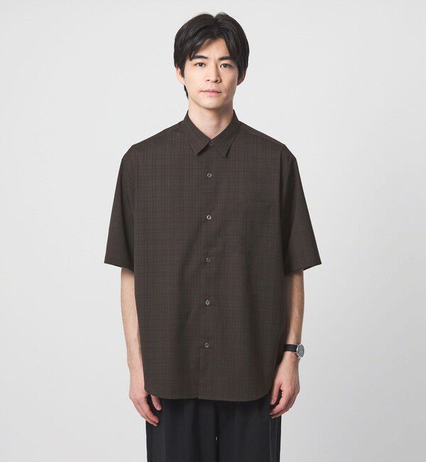 UNITED ARROWS green label relaxing「ウォッシャブルトロ パターン ジャスト ルーズ 半袖 シャツ -ウォッシャブル・ストレッチ-」|シャツ・ブラウス|