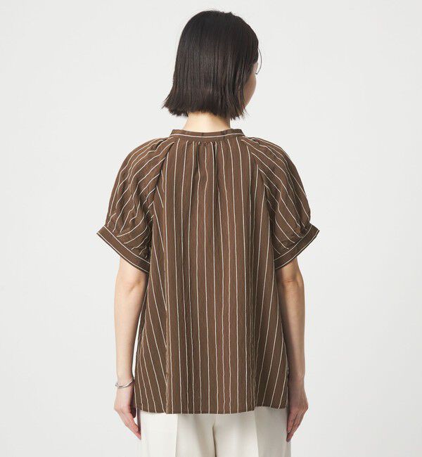 UNITED ARROWS green label relaxing「スタンド ストライプ ブラウス」|シャツ・ブラウス|