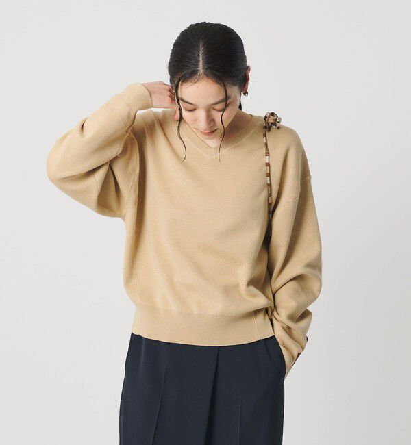 BEAUTY&YOUTH UNITED ARROWS「ソフトコットン Vネック スムース ニットプルオーバー ウォッシャブル」|ニット・セーター|