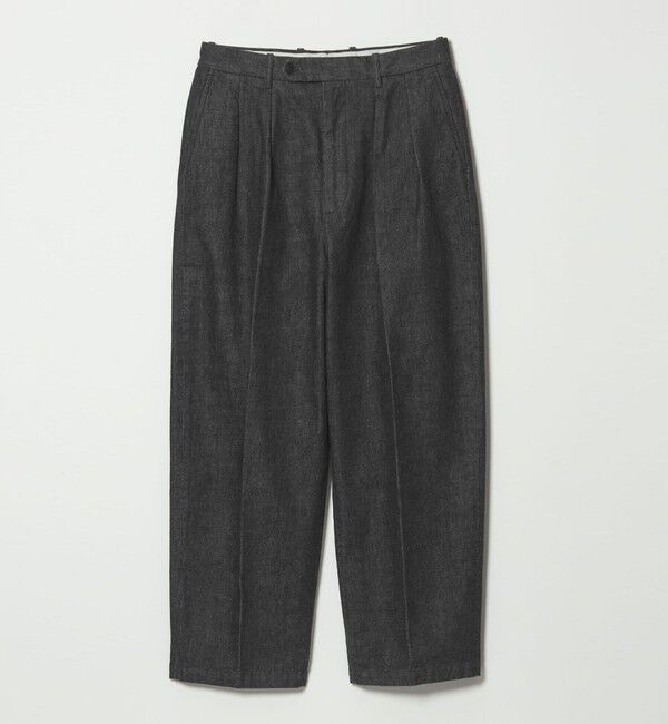 STEVEN ALAN「＜Steven Alan＞ 13.5oz デニム インツープリーツ ドレス トラウザーズ」|スラックス|BLACK