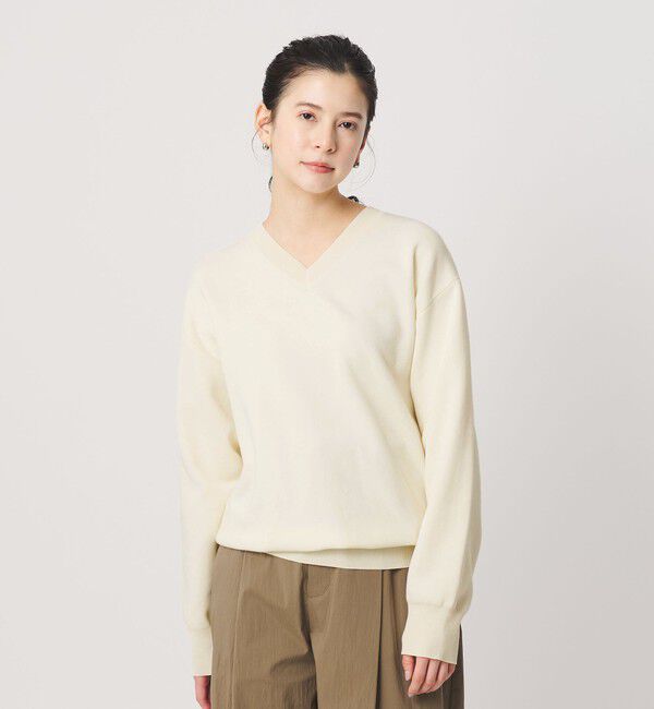 BEAUTY&YOUTH UNITED ARROWS「コットンブレンド Vネックニットプルオーバー ウォッシャブル」|ニット・セーター|