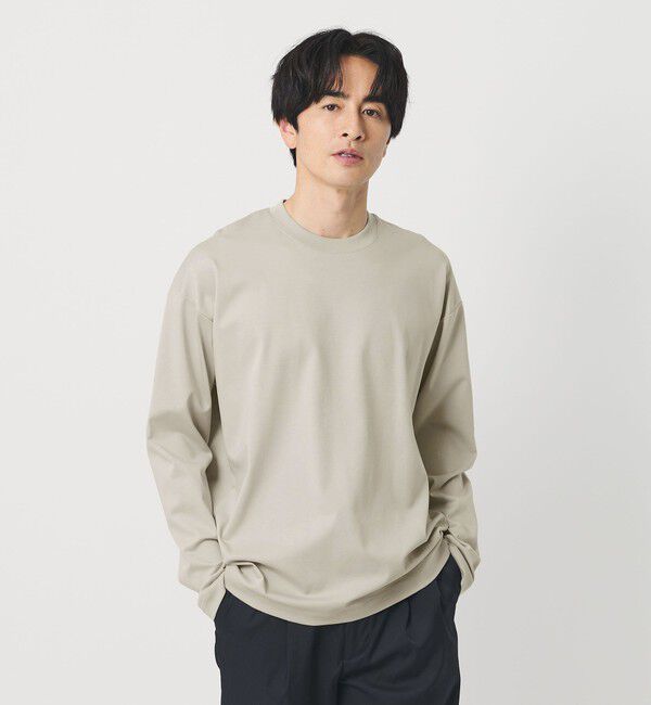 BEAUTY&YOUTH UNITED ARROWS「プラチナ ポンチ クルーネック カットソー 抗菌防臭」|Tシャツ・カットソー|LT.GRAY