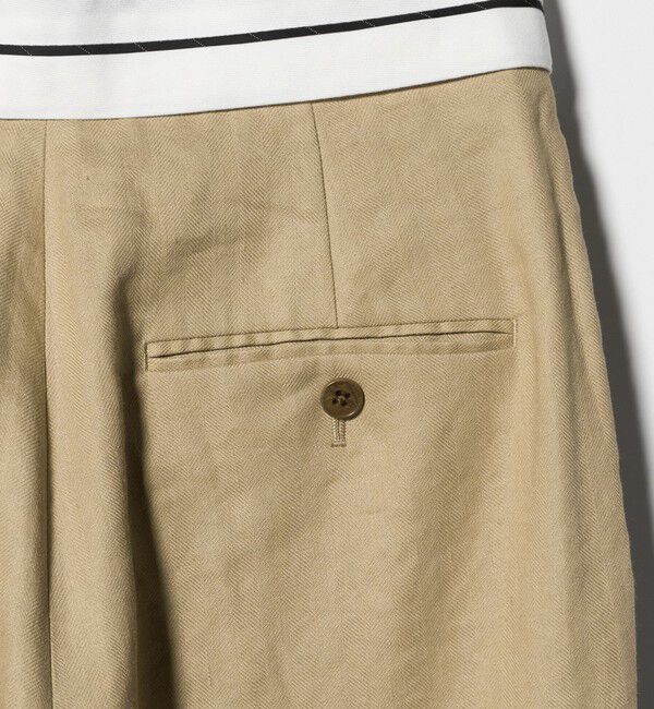 BEAUTY&YOUTH UNITED ARROWS「麻ブレンド マーベルト ワイドパンツ UVカット」|チノ|