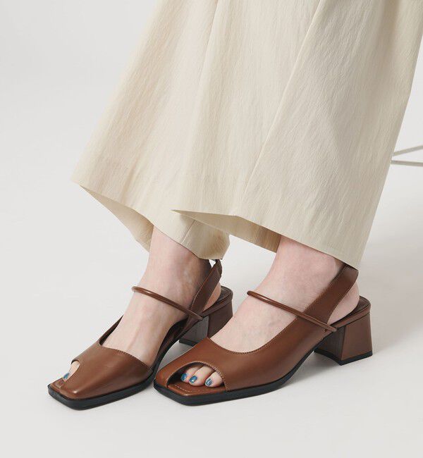 BEAUTY&YOUTH UNITED ARROWS「オープントゥ バックストラップミュール サンダル」|サンダル|MD.BROWN