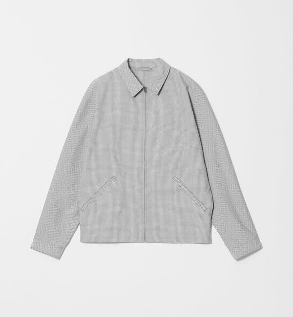 STEVEN ALAN「＜Steven Alan＞ C/PE マイクロチェック ワーク ブルゾン」|ブルゾン・スタジャン|LT.GRAY