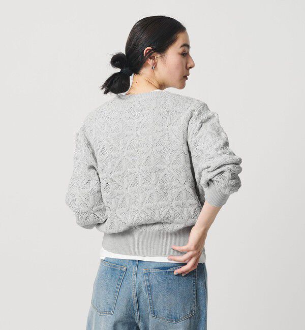 BEAUTY&YOUTH UNITED ARROWS「【WEB限定 Wardrobe DAILY MINIMAL】レース ジップカーディガン ウォッシャブル」|カーディガン|