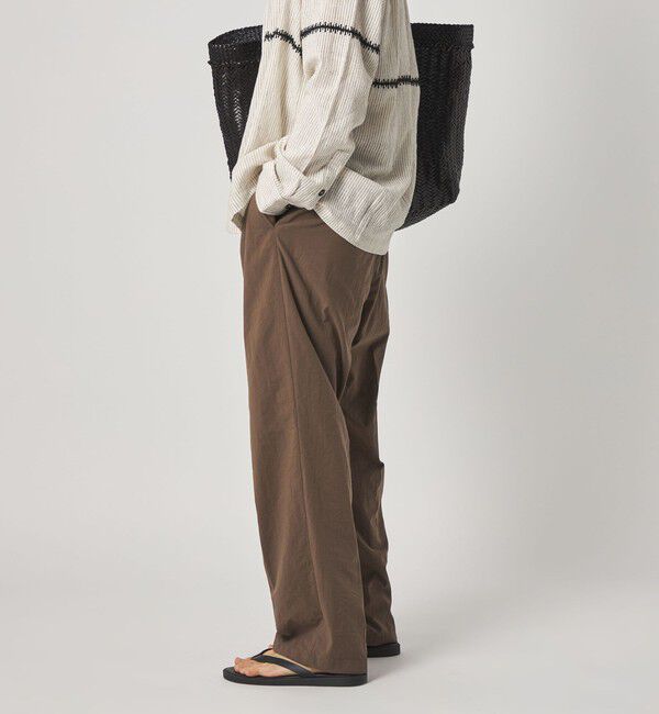 STEVEN ALAN「＜Steven Alan＞ ナイロン オックス アウト ワンプリーツ スラックス」|スラックス|