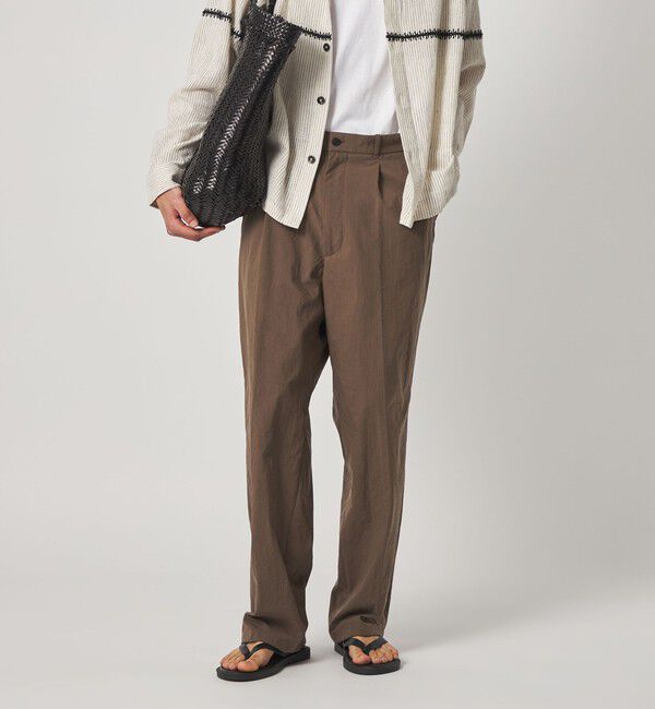 STEVEN ALAN「＜Steven Alan＞ ナイロン オックス アウト ワンプリーツ スラックス」|スラックス|