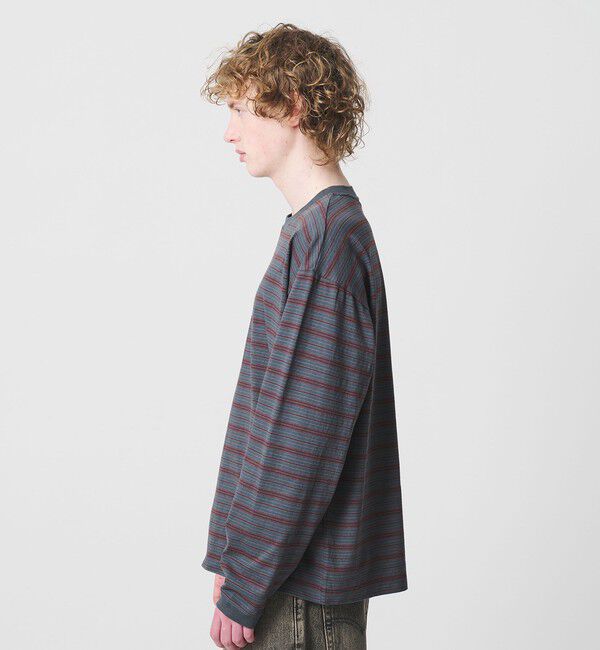 BEAUTY&YOUTH UNITED ARROWS「オルタネイトボーダー ボリュームスリーブ クルーネック カットソー」|Tシャツ・カットソー|