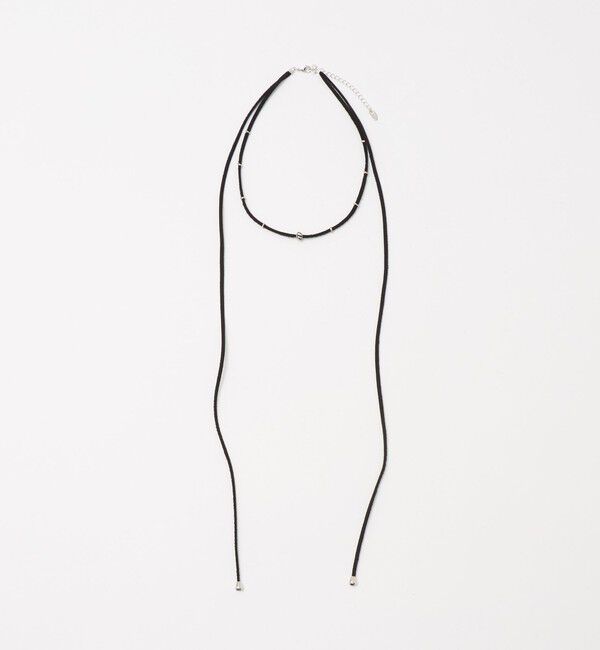 BEAUTY&YOUTH UNITED ARROWS「コード&times;メタルパーツ チョーカー ネックレス」|ネックレス|BLACK