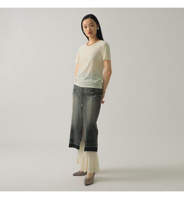 Ray BEAMS 「オーバーダイ デニム スカート」|スカート|