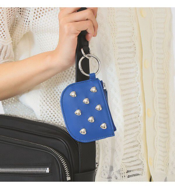 Ray BEAMS 「【別注】Casselini / ハート スタッズ コインケース」|コインケース|BLUE