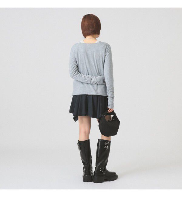 Ray BEAMS 「キャミソール レイヤード ギャザー Tシャツ」|Tシャツ・カットソー|