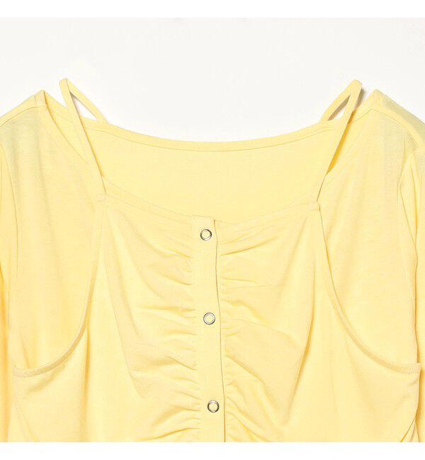 Ray BEAMS 「キャミソール レイヤード ギャザー Tシャツ」|Tシャツ・カットソー|