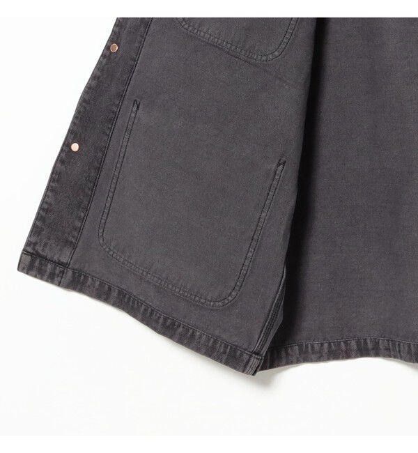 BEAMS「フェード デニム ルーズ カバーオールジャケット」|ブルゾン・スタジャン|