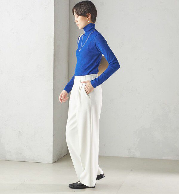 SHIPS for women「〈手洗い可能〉ドライタッチ リブ タートル」|Tシャツ・カットソー|