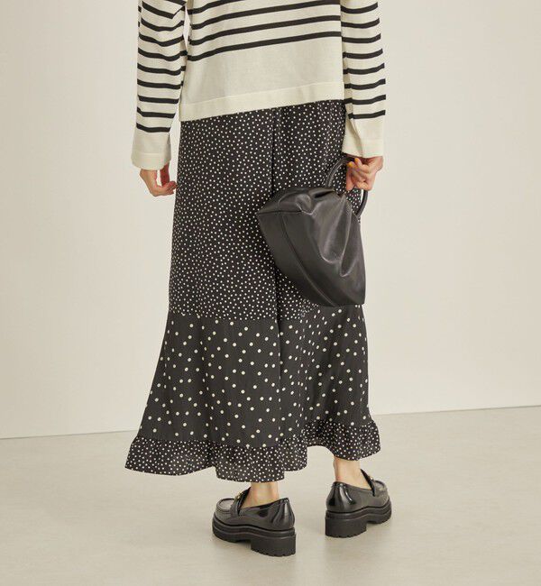 SHIPS for women「〈手洗い可能〉切替 プリント セミフレア スカート」|スカート|