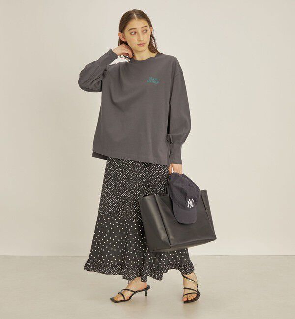 SHIPS for women「〈手洗い可能〉切替 プリント セミフレア スカート」|スカート|