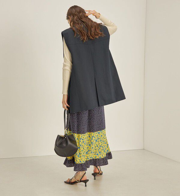 SHIPS for women「〈手洗い可能〉切替 プリント セミフレア スカート」|スカート|