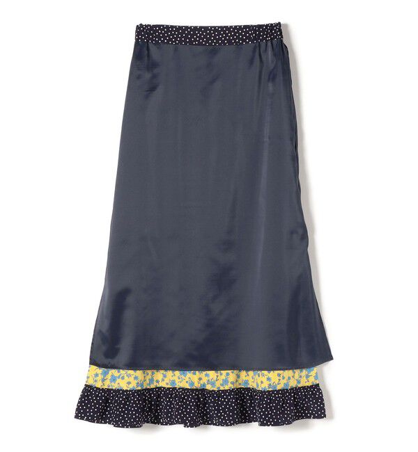 SHIPS for women「〈手洗い可能〉切替 プリント セミフレア スカート」|スカート|