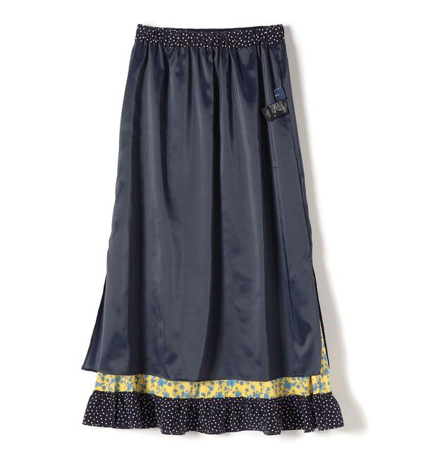 SHIPS for women「〈手洗い可能〉切替 プリント セミフレア スカート」|スカート|