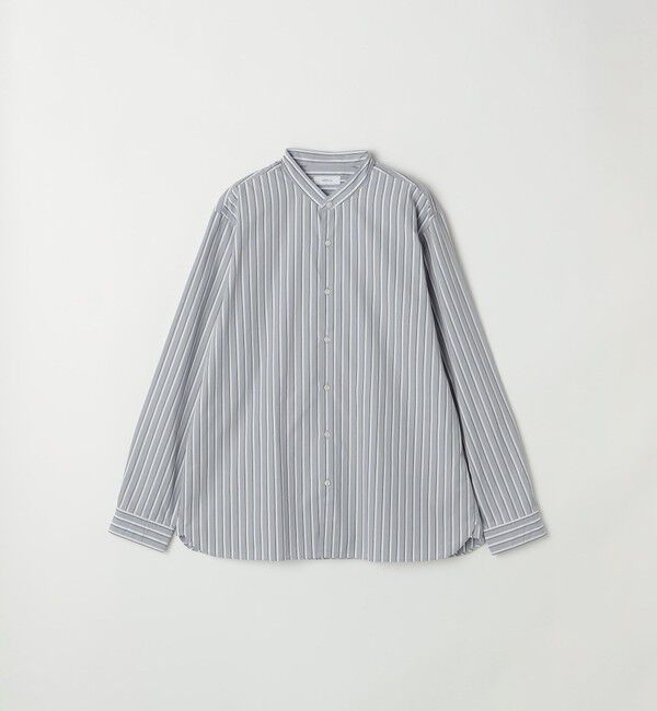 SHIPS any「SHIPS any: ストライプ / ソリッド リラックス バンドカラー シャツ 25AW◇」|シャツ・ブラウス|