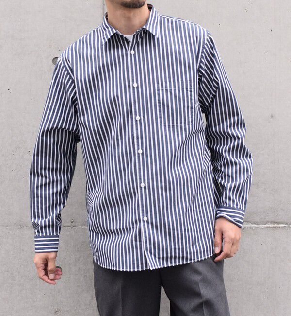 SHIPS any「SHIPS any: ストライプ / ソリッド リラックス レギュラーカラー シャツ 24SS◇」|シャツ・ブラウス|