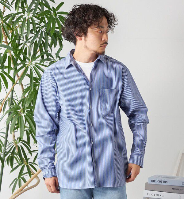 SHIPS any「SHIPS any: ストライプ / ソリッド リラックス レギュラーカラー シャツ 24SS◇」|シャツ・ブラウス|