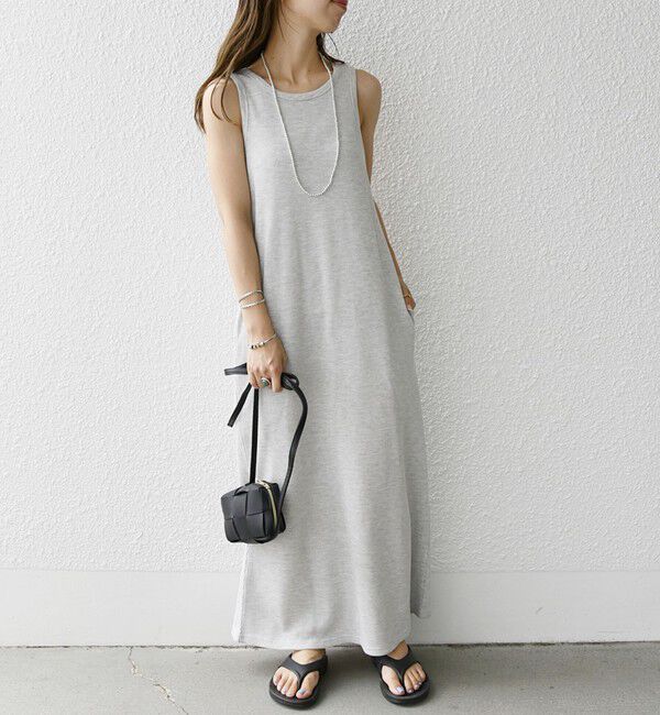 SHIPS any「SHIPS any:〈洗濯機可能〉ワッフル タンク ロング ワンピース」|ワンピース|