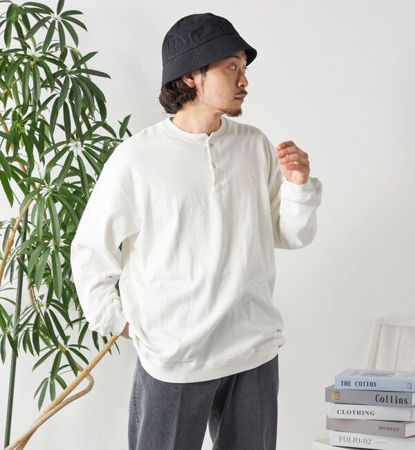 SHIPS any「SHIPS any: COTTON USA ガーメントダイ ヘビーウェイト ヘンリーネック Tシャツ (ロンT)◇」|Tシャツ・カットソー|