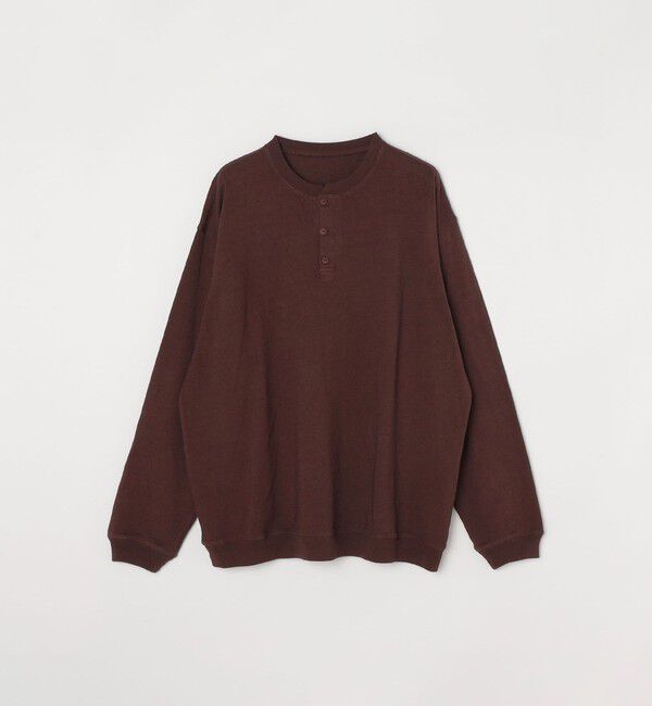 SHIPS any「SHIPS any: COTTON USA ガーメントダイ ヘビーウェイト ヘンリーネック Tシャツ (ロンT)◇」|Tシャツ・カットソー|