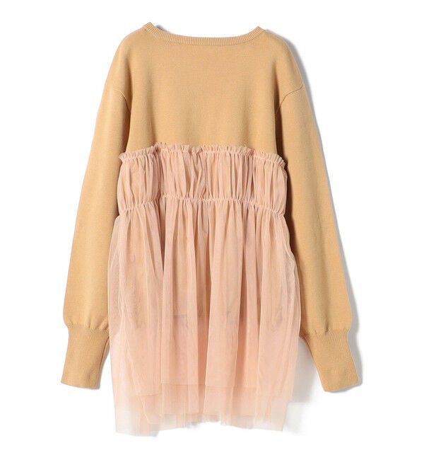 SHIPS for women「* 〈手洗い可能〉チュール ドッキング ニット ◇」|ニット・セーター|