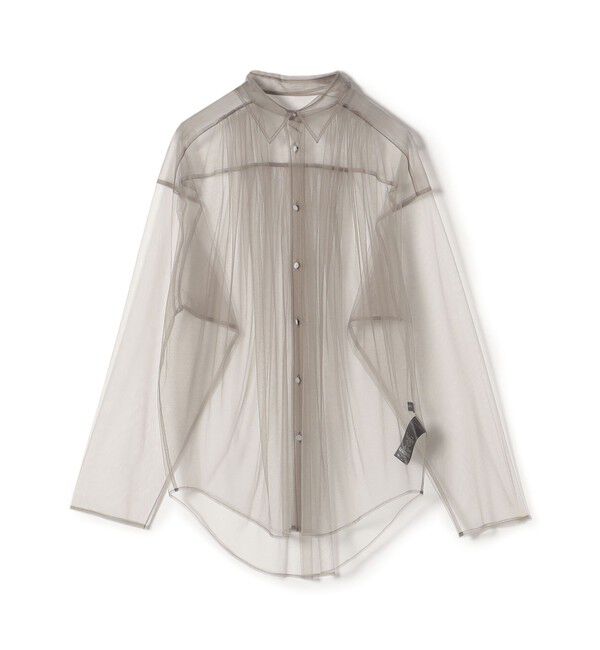 SHIPS for women「〈手洗い可能〉チュール ビッグ シャツ ◇」|シャツ・ブラウス|