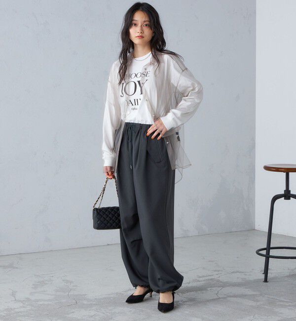 SHIPS for women「〈手洗い可能〉チュール ビッグ シャツ ◇」|シャツ・ブラウス|