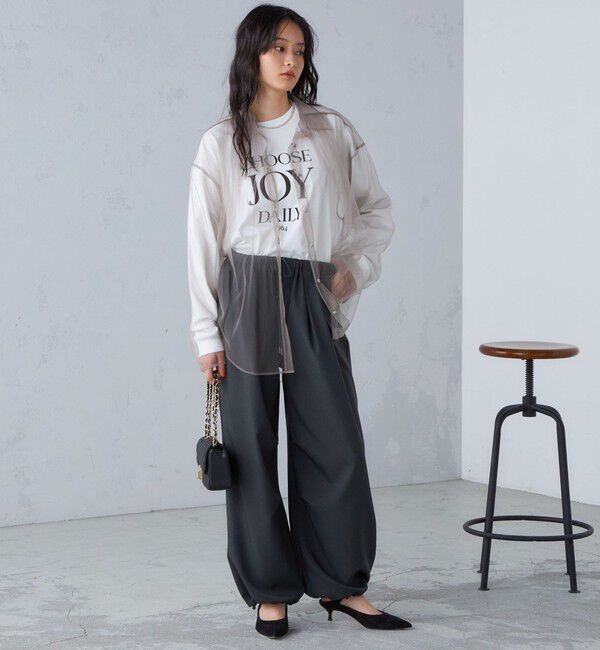 SHIPS for women「〈手洗い可能〉チュール ビッグ シャツ ◇」|シャツ・ブラウス|