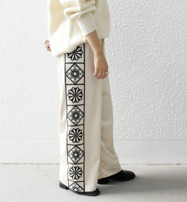 SHIPS any「bon_meur:〈洗濯機可能〉ベロア カットワーク パンツ」|その他|