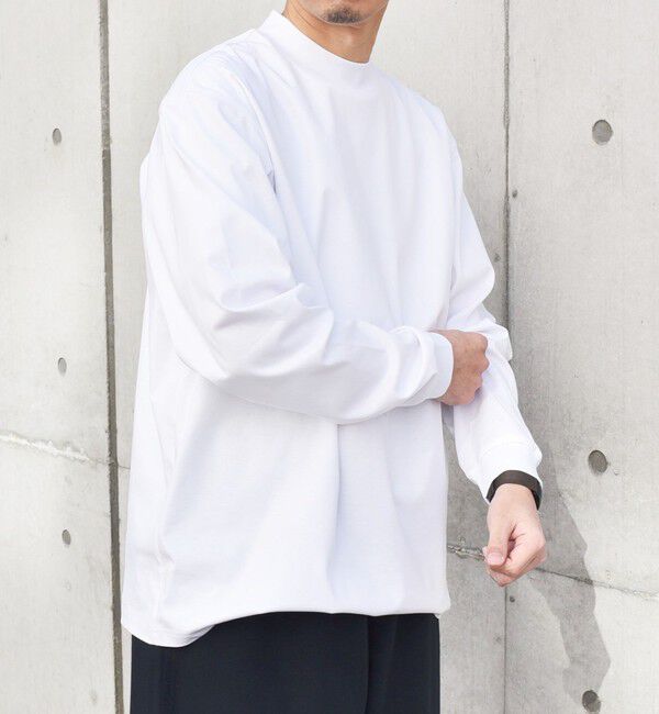 SHIPS any「SHIPS any: スムースコットン モックネック Tシャツ (ロンT)◇」|Tシャツ・カットソー|