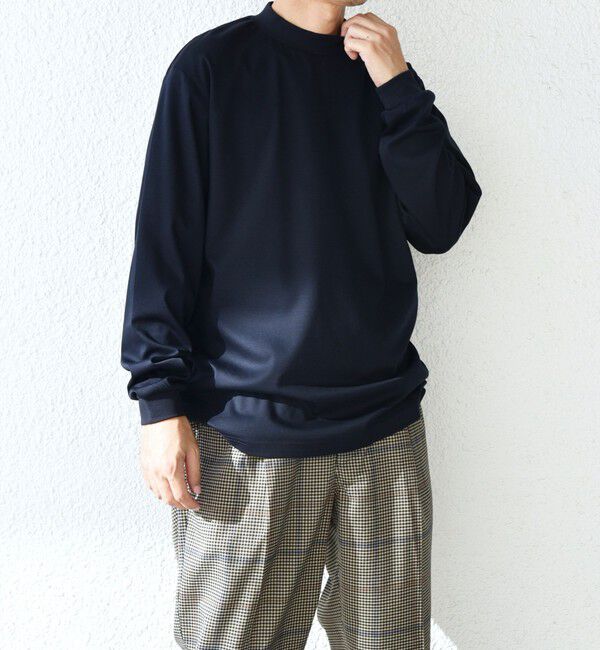 SHIPS any「SHIPS any: スムースコットン モックネック Tシャツ (ロンT)◇」|Tシャツ・カットソー|