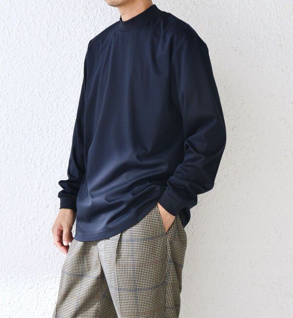 SHIPS any「SHIPS any: スムースコットン モックネック Tシャツ (ロンT)◇」|Tシャツ・カットソー|