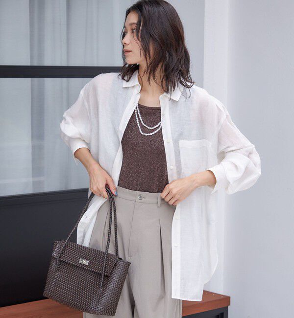SHIPS for women「〈手洗い可能〉IMPERIAL LINEN オーバー シャツ」|シャツ・ブラウス|