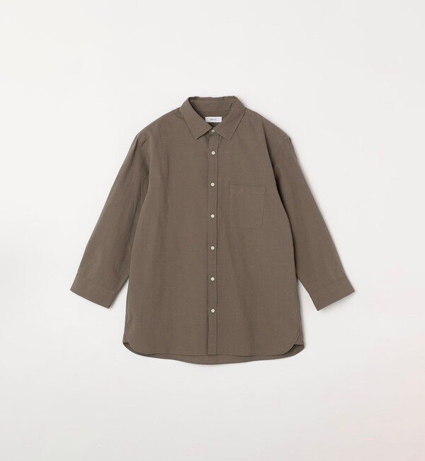 SHIPS any「SHIPS any: 〈洗濯機可能〉コットン / リネン ７分袖 レギュラー シャツ 24SS◇」|シャツ・ブラウス|