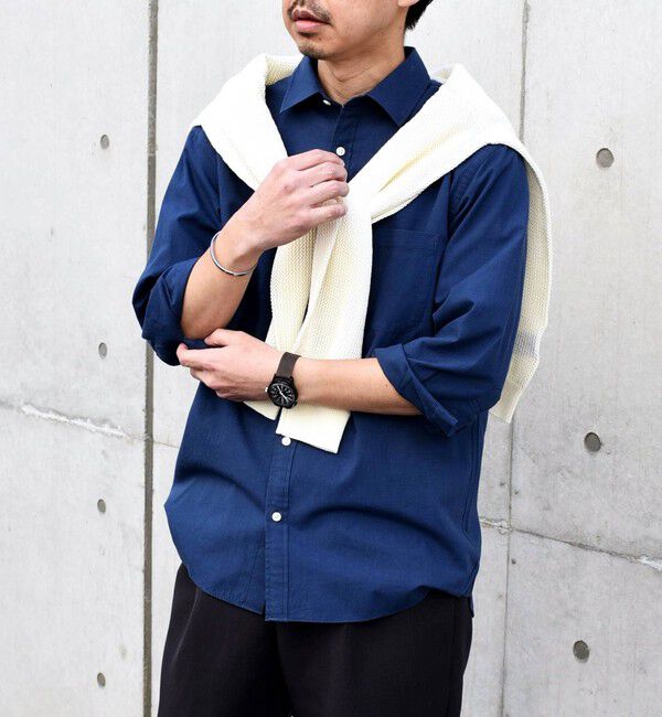 SHIPS any「SHIPS any: 〈洗濯機可能〉コットン / リネン ７分袖 レギュラー シャツ 24SS◇」|シャツ・ブラウス|