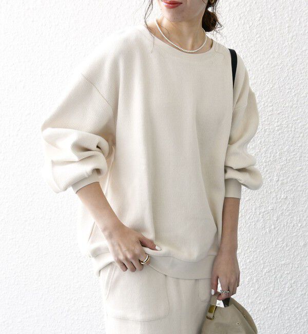 SHIPS any「SHIPS any:〈手洗い可能〉サカリバ ボリューム スリーブ ビッグ プルオーバー」|Tシャツ・カットソー|ナチュラル