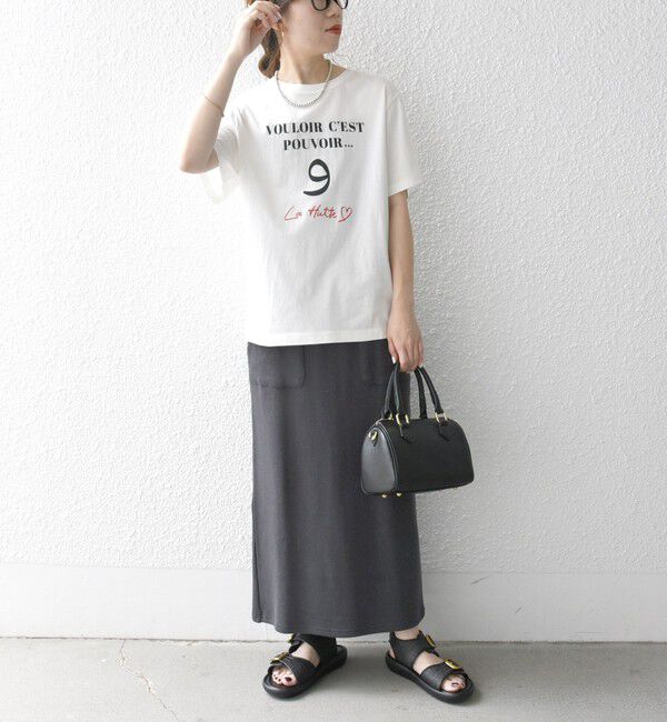 SHIPS any「La Hutte:〈洗濯機可能〉デザイン ロゴ  プリント TEE」|Tシャツ・カットソー|