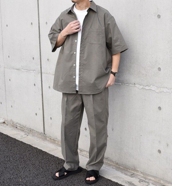 SHIPS any「SHIPS any: 〈接触冷感等〉ハイブリッドリネン 2タック パンツ (セットアップ対応)」|チノ|