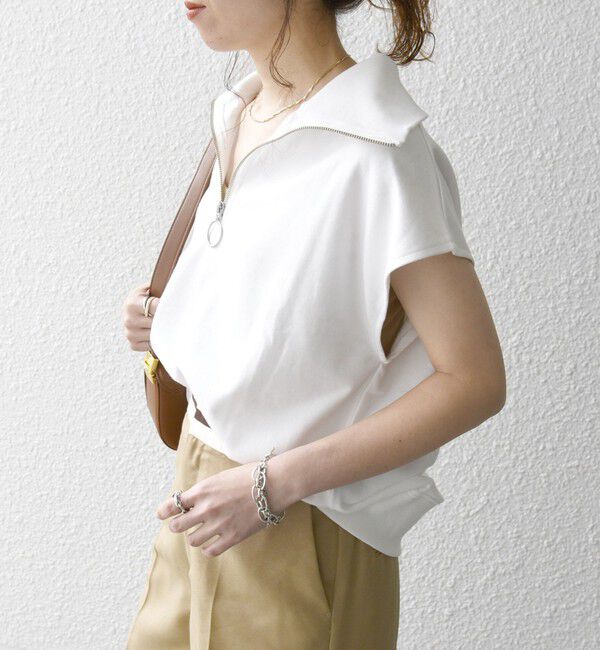 SHIPS any「SHIPS any:〈洗濯機可能〉ミニ裏毛 ハーフ ジップ フレンチ プルオーバー」|プルオーバー|